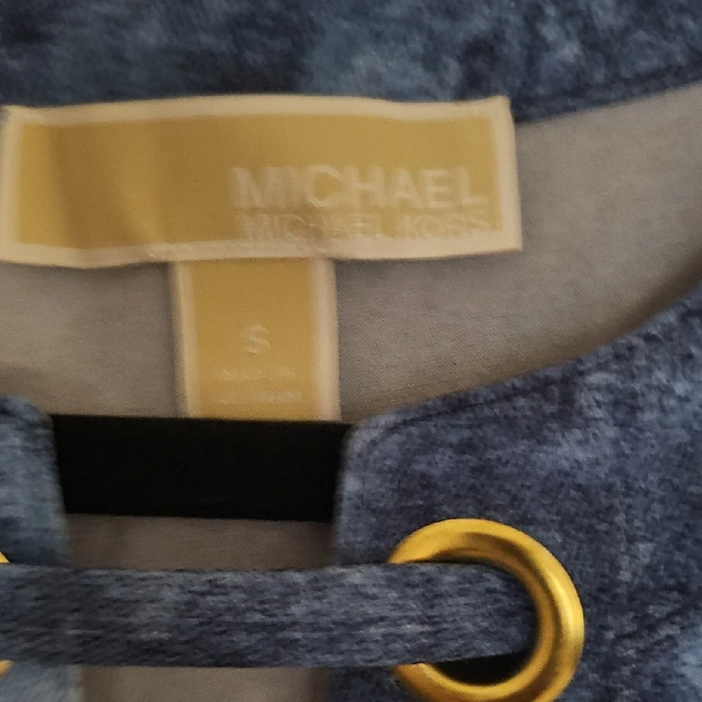 Michael Kors Blue Sleeveless Sheath Mini Dress